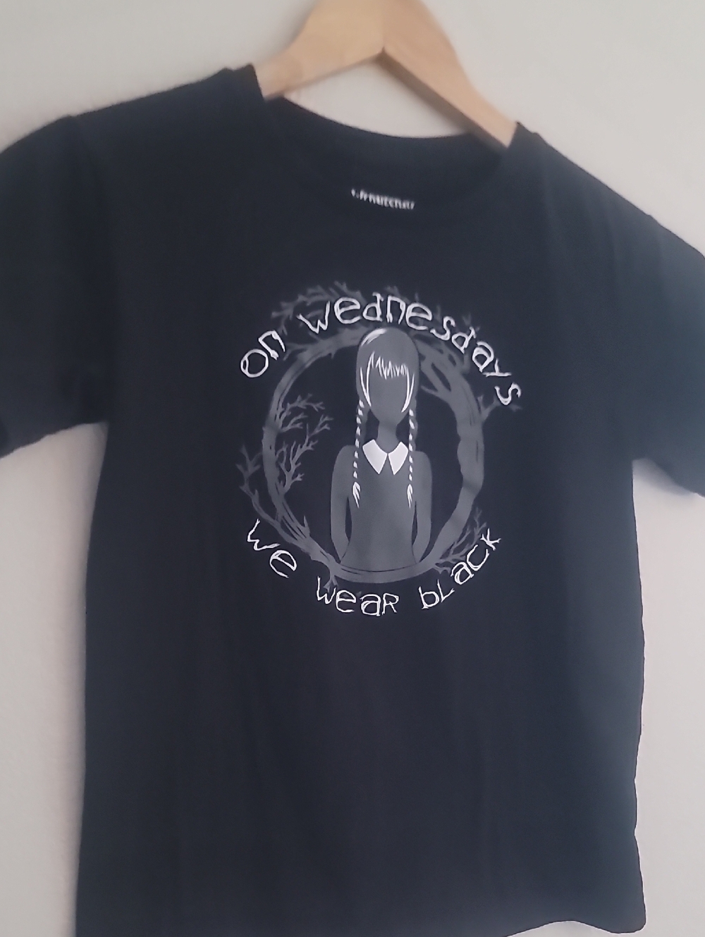 Kids Black Graphic Tee by (unknown) - 'On Wednesdays We Wear Black'